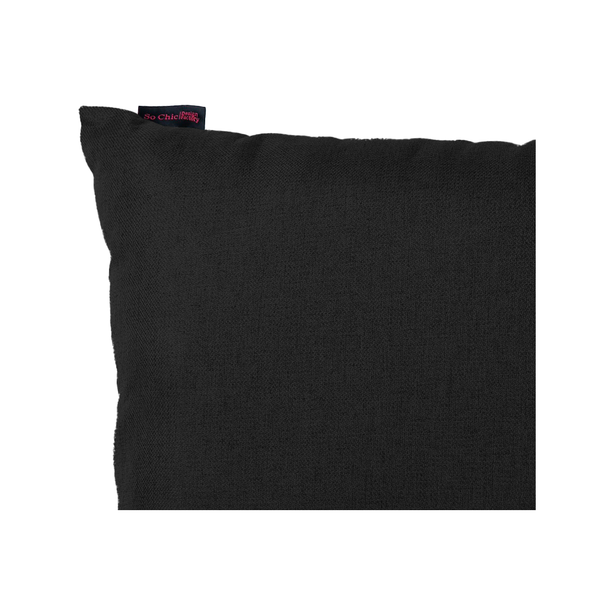 Cojín decorativo cuadrado Petra - Negro - Tugow