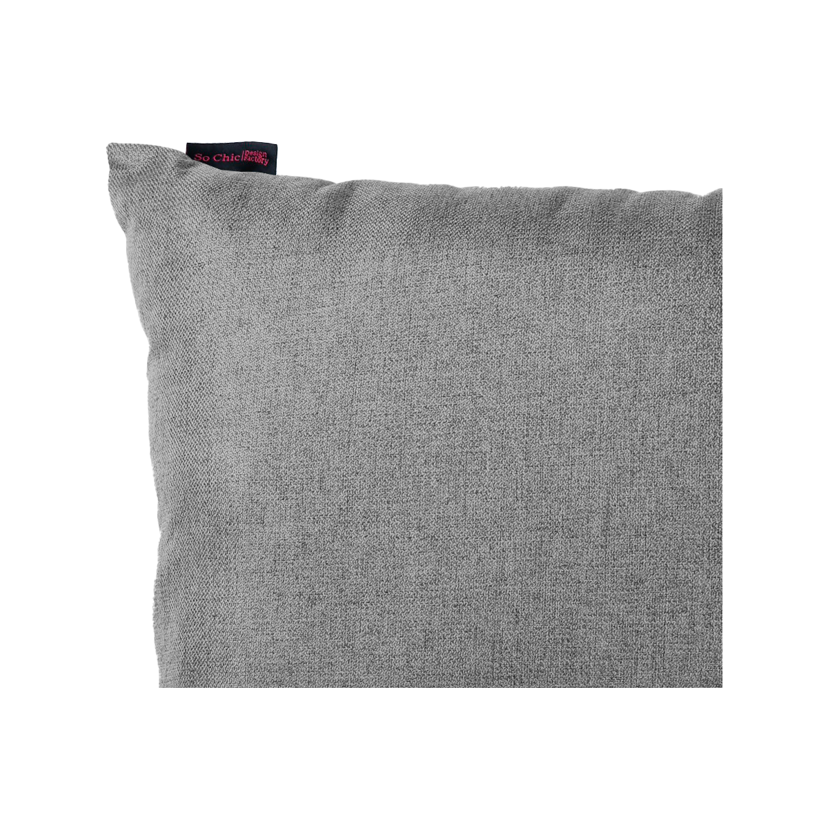 Cojín decorativo cuadrado Petra - Gris Claro - Tugow