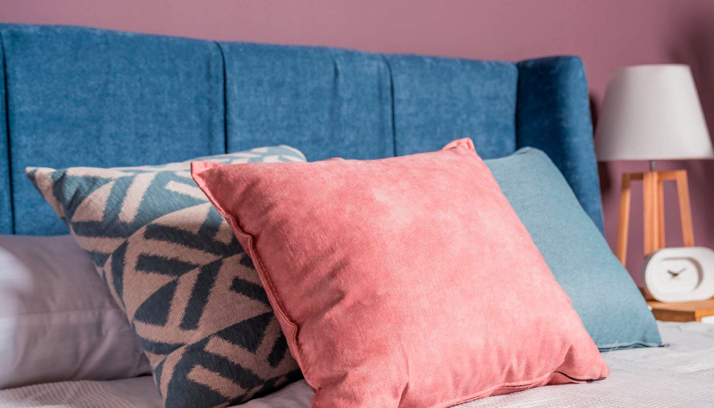 Cama queen Hampton - Azul - Tu Gow