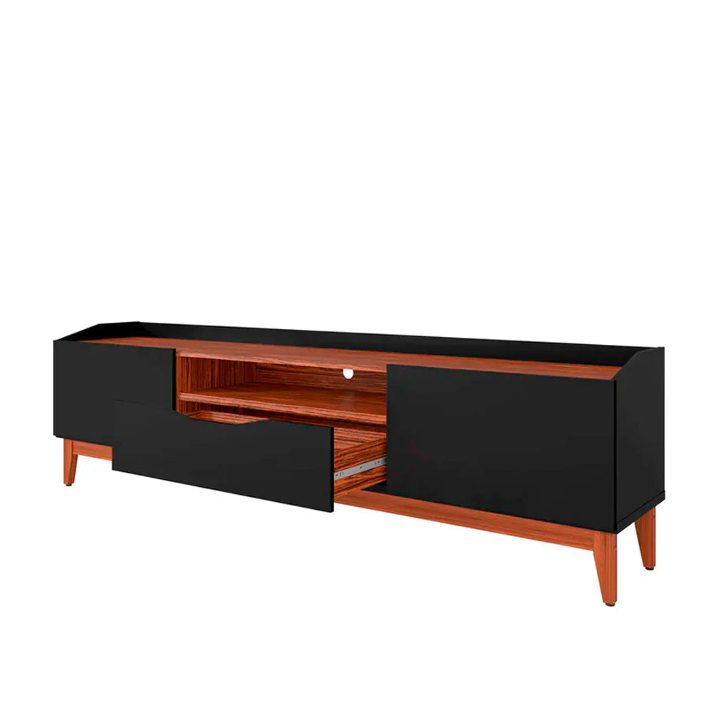 Mesa para tv Harek - Negro y Nogal - Tugow