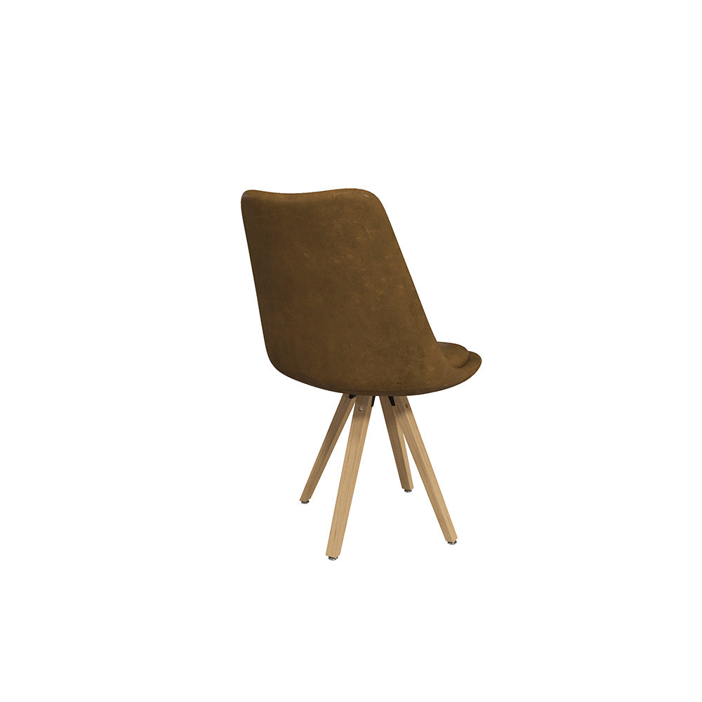 Silla de piel sintética Helsinki - Café - Tugow