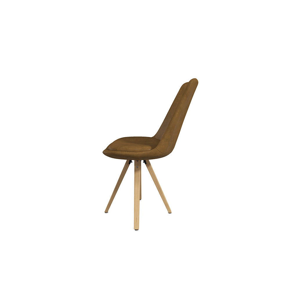 Silla de piel sintética Helsinki - Café - Tugow