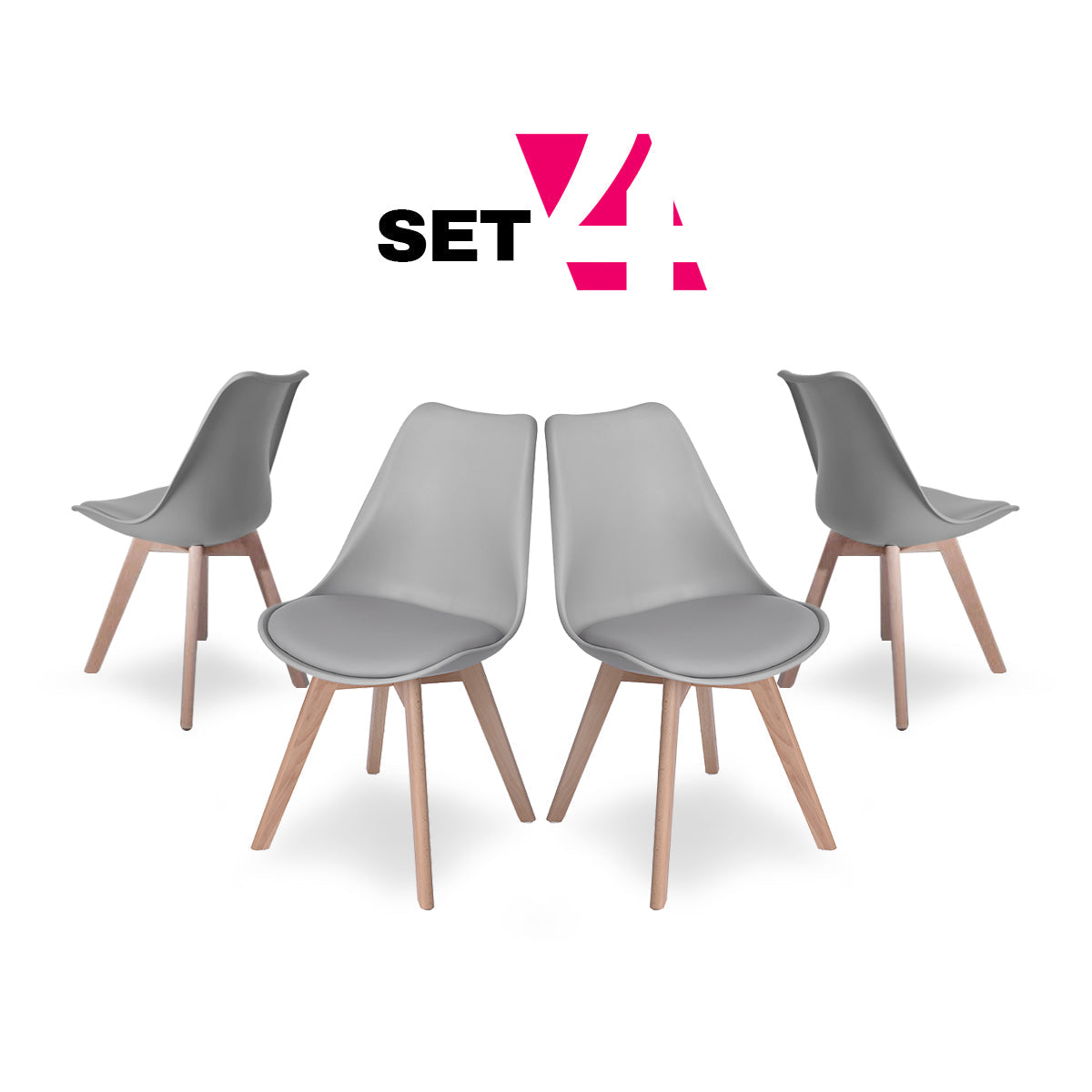 Set de 4 sillas - Tu Gow