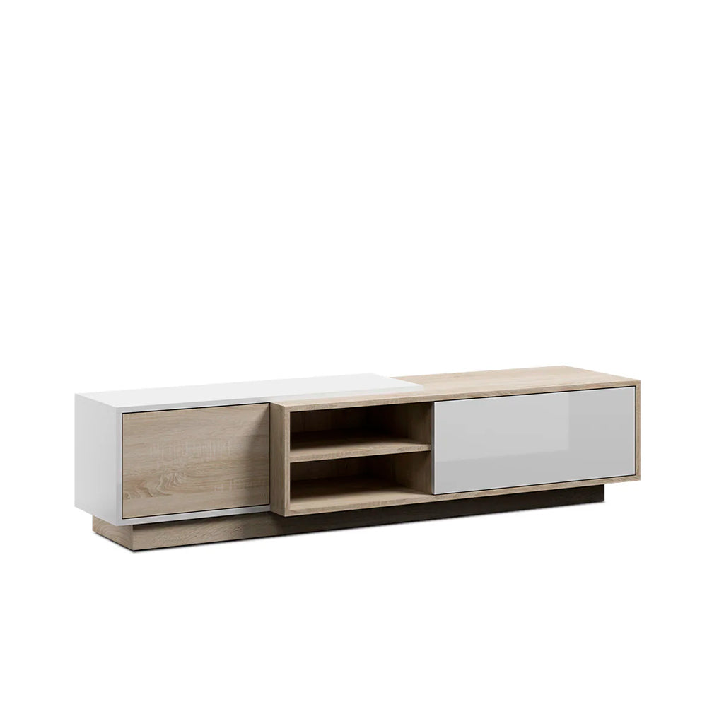 Mueble para tv Holi - Color Madera y Blanco - Tugow
