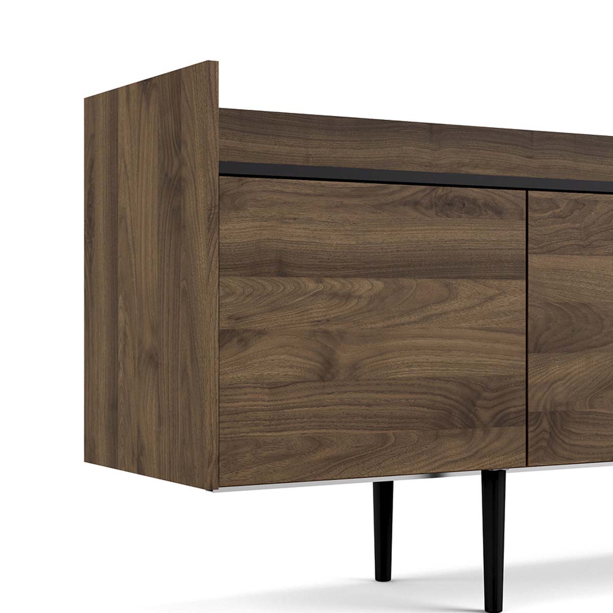 Credenza Indiana - Color Nogal y Negro - Tu Gow
