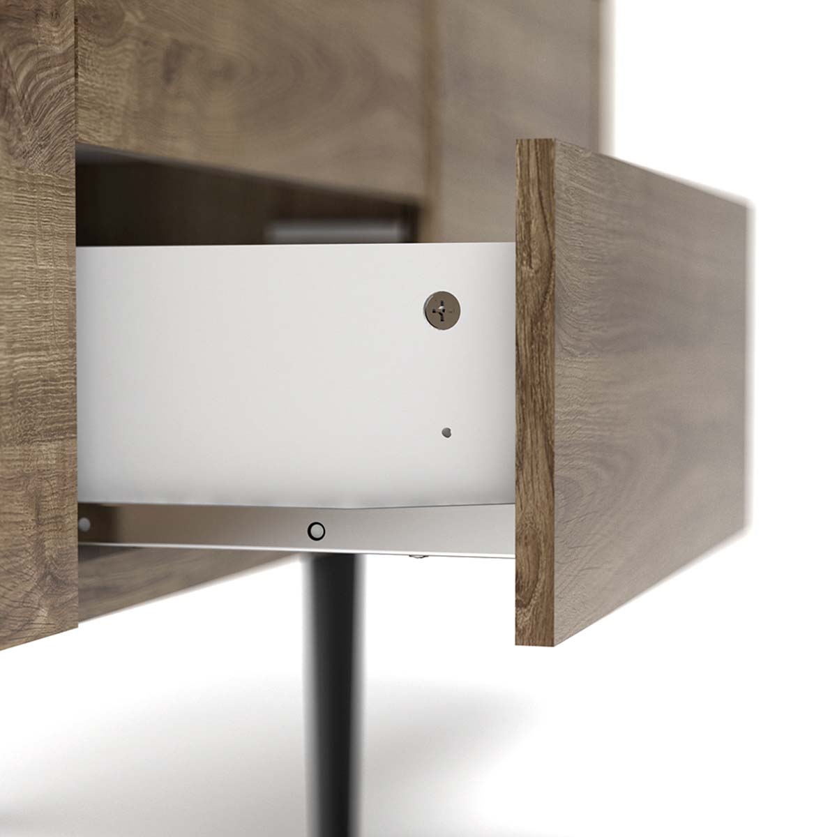 Credenza Indiana - Color Nogal y Negro - Tu Gow