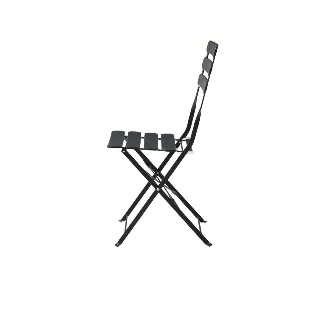 Juego de mesa con 2 sillas para exterior Paris - Negro - Tugow