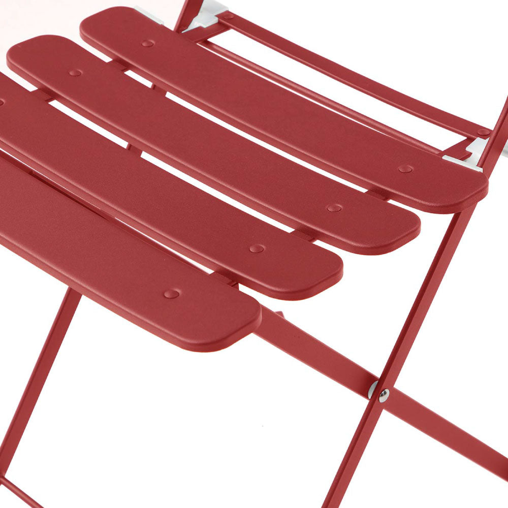 Juego de mesa con 2 sillas para exterior Paris - Rojo - Tugow