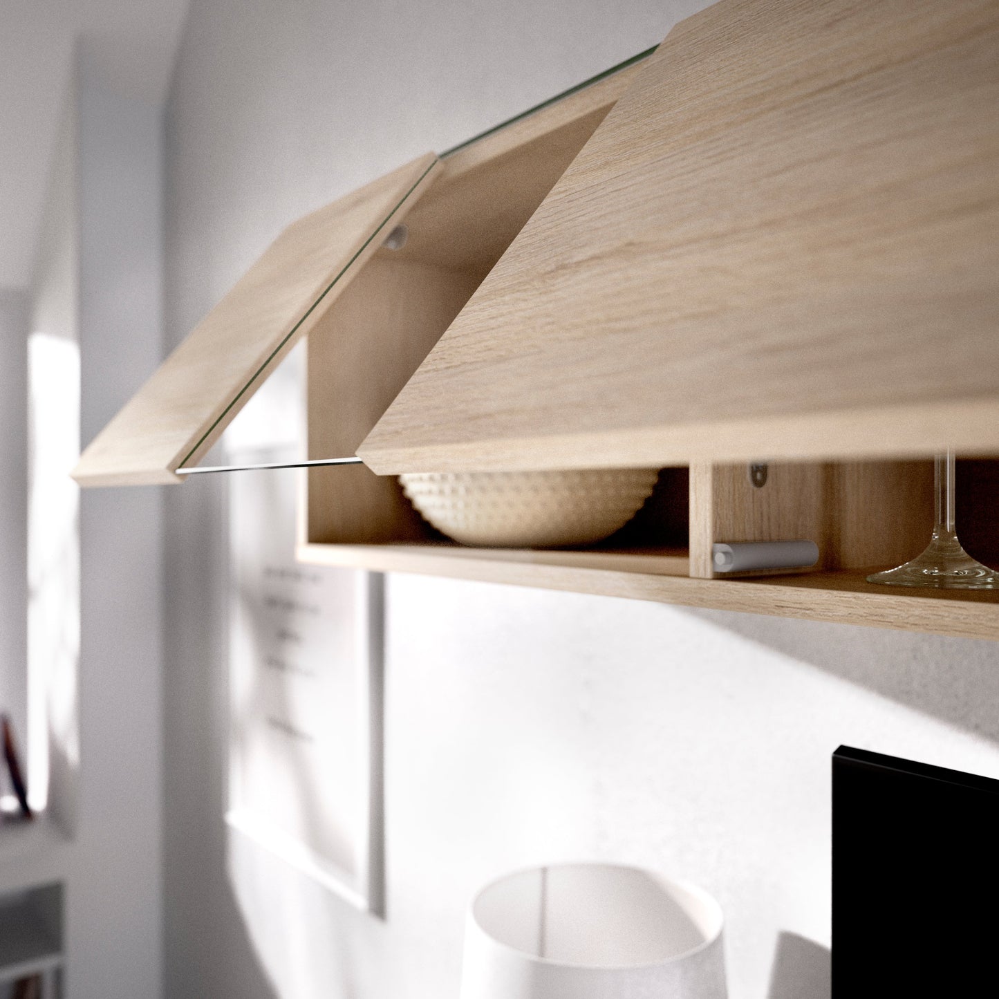 Mueble para tv Kely - Color Madera y Blanco Brillante - Tu Gow