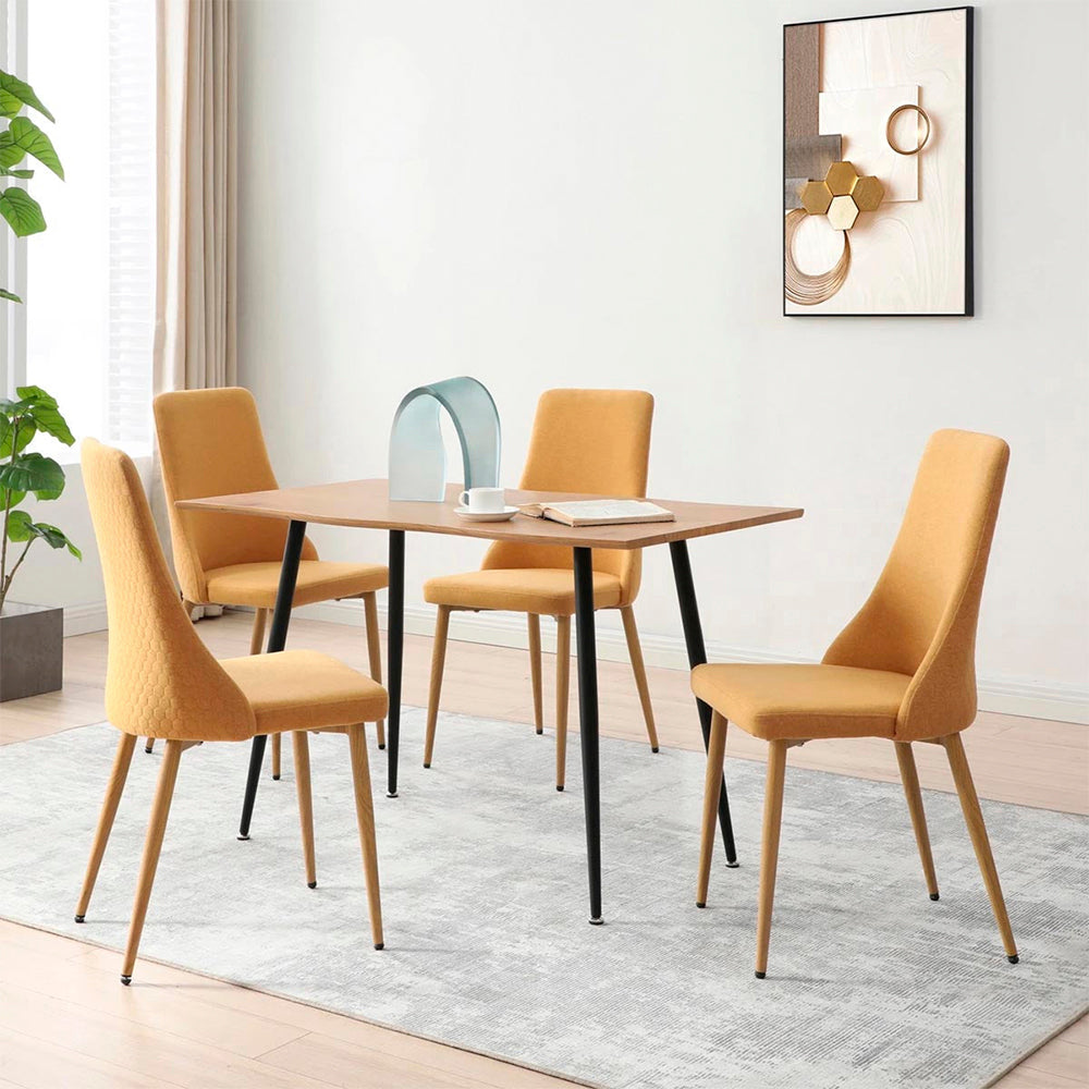 Set de 4 sillas Ksual - Mostaza - Tugow