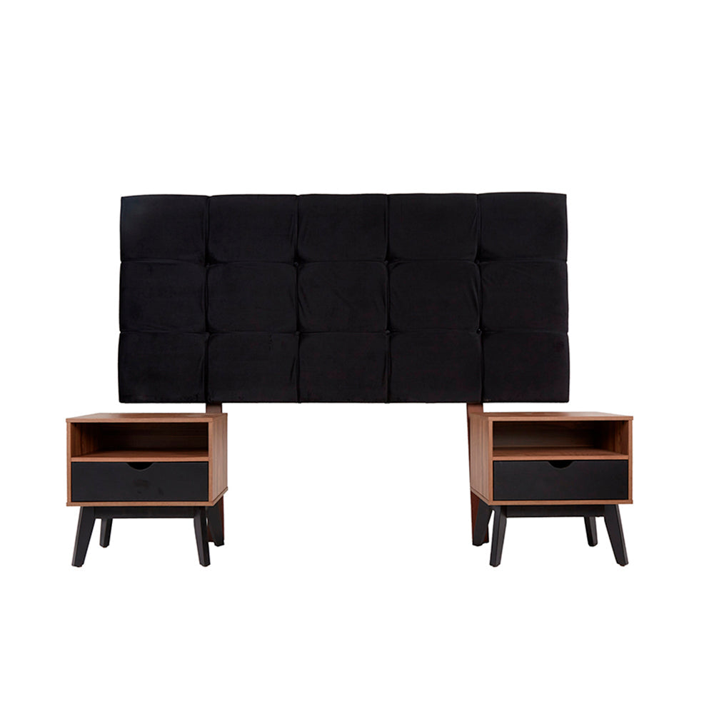 Cabecera Laax king size - Negro - Tugow