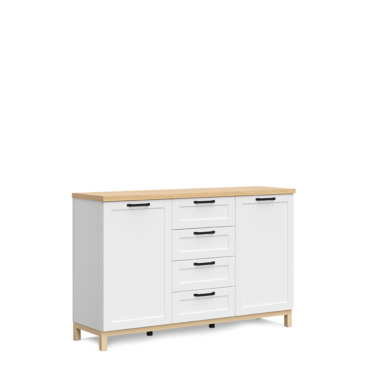 Credenza Larvik - Color Madera y Blanco - Tu Gow