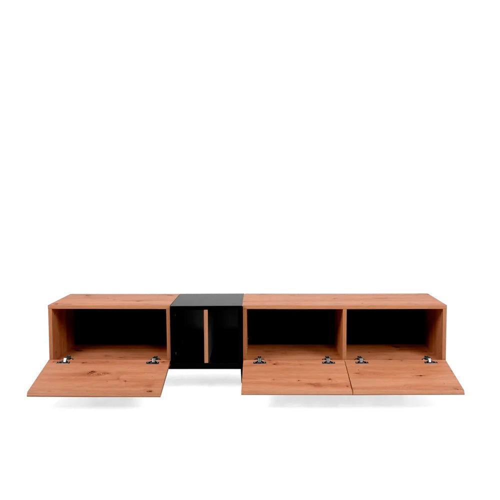 Mueble para tv Lexington - Color Madera y Negro - Tugow