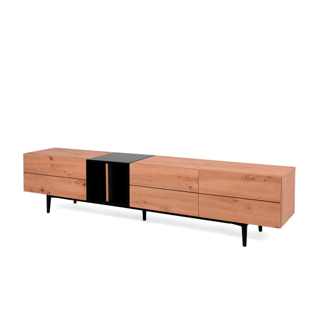 Mueble para tv Lexington - Color Madera y Negro - Tugow
