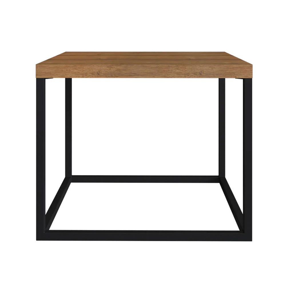 Juego de 3 mesas de centro Long - Negro y Color Madera - Tugow