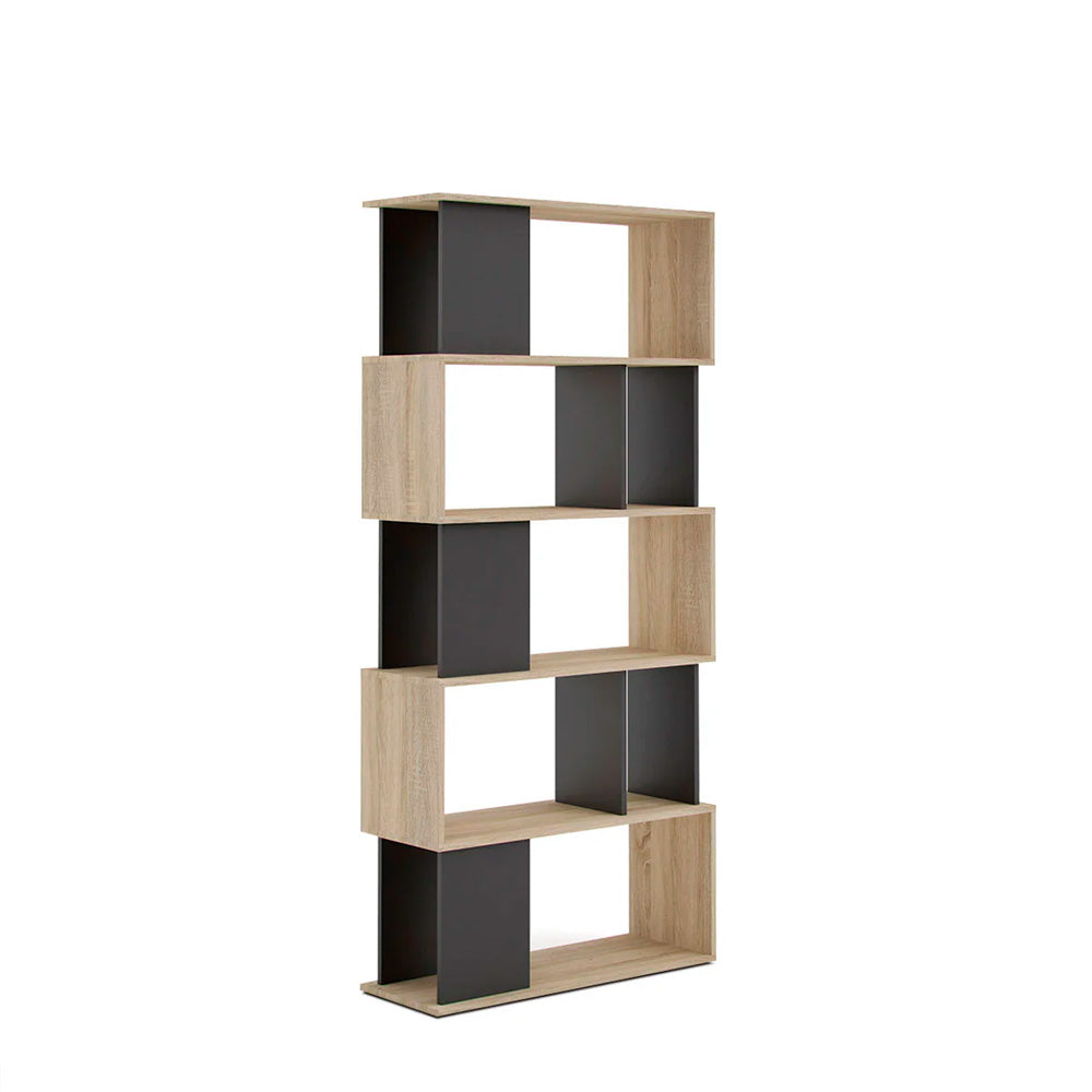 Librero Tucson - Color Madera y Negro - Tugow