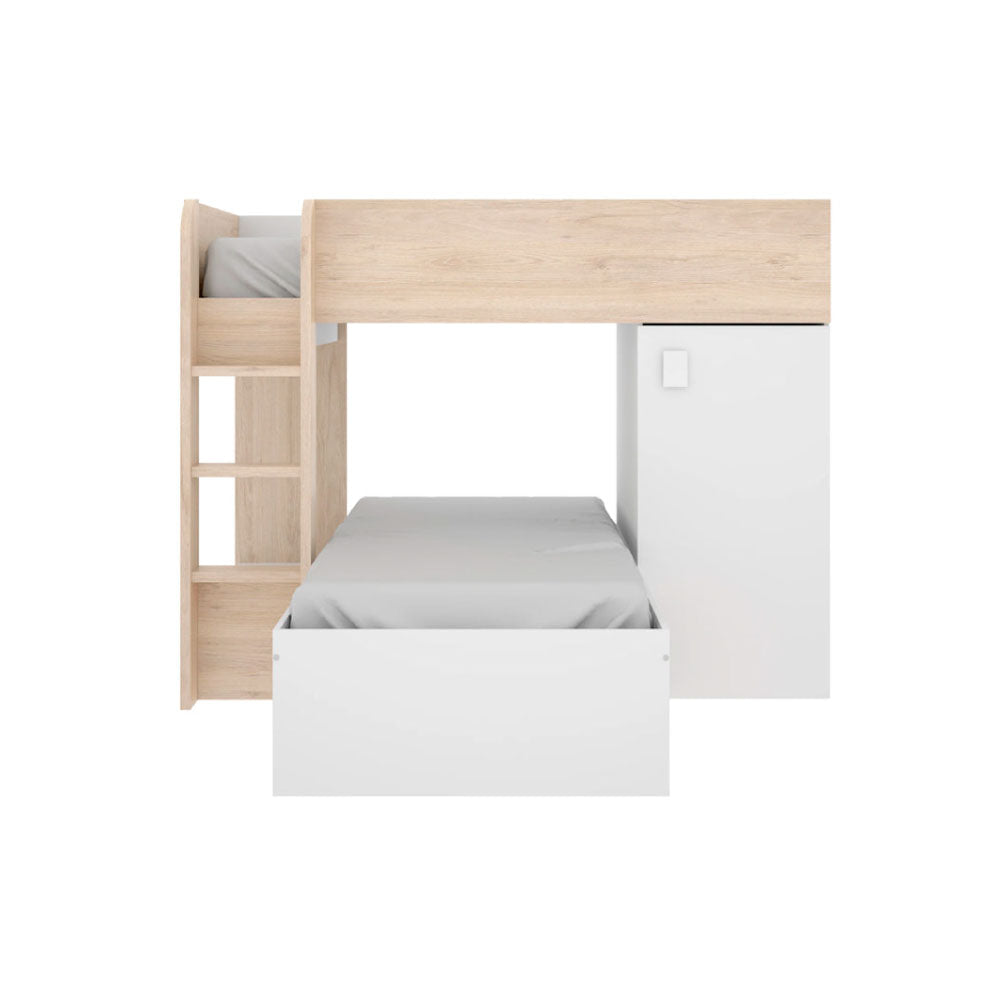 Litera tren Ayo - Color Madera y Blanco - Tugow