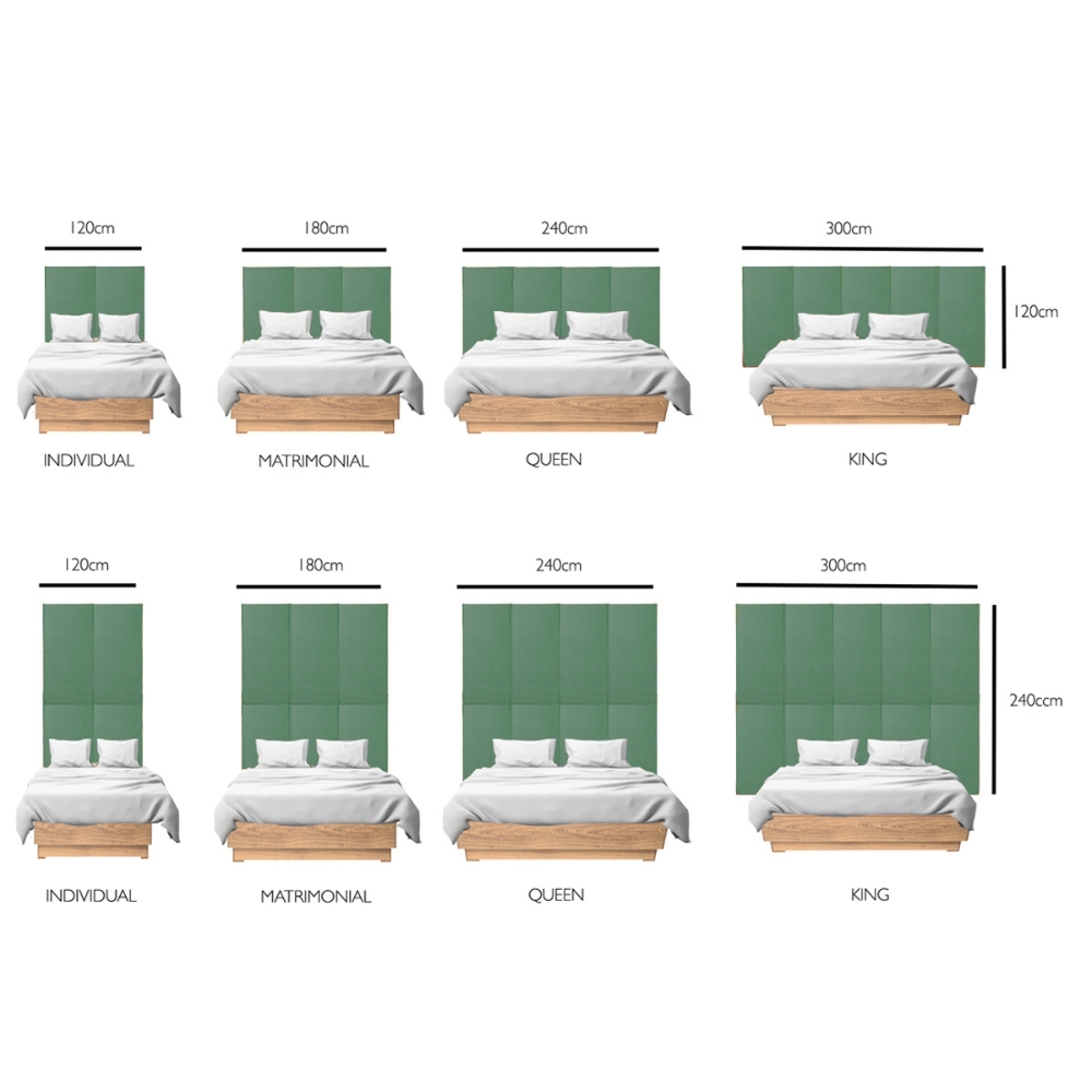 Panel para cabecera modular Lunaria - Verde Olivo