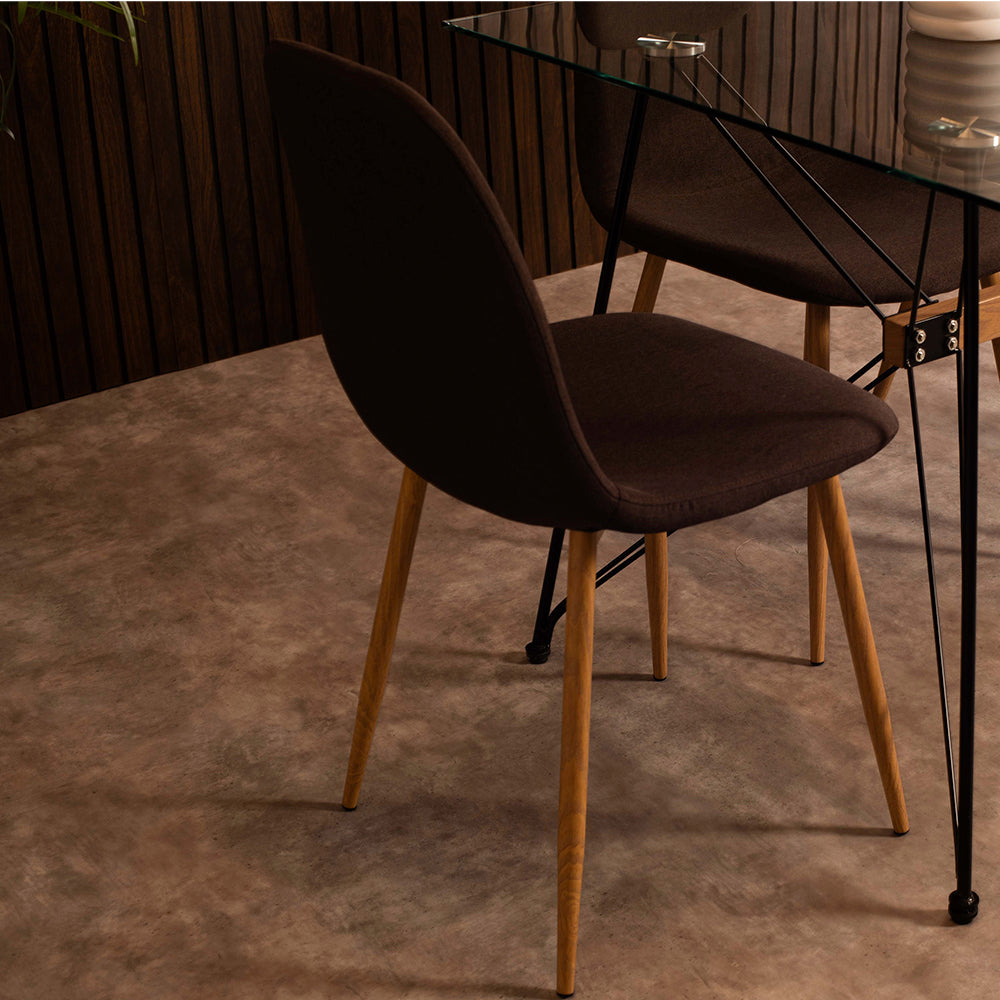 Comedor Macoba con 4 sillas Oxford -Café - Tugow