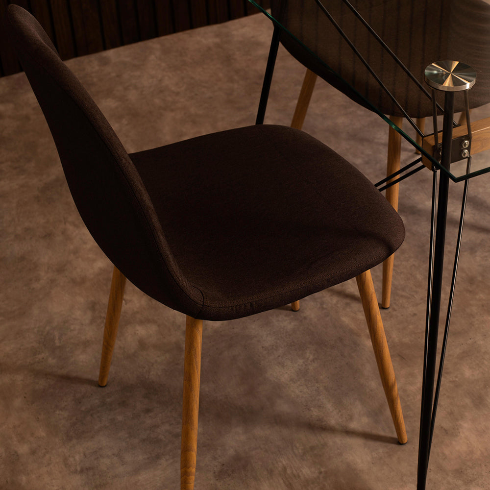 Comedor Macoba con 6 sillas Oxford -Café - Tugow