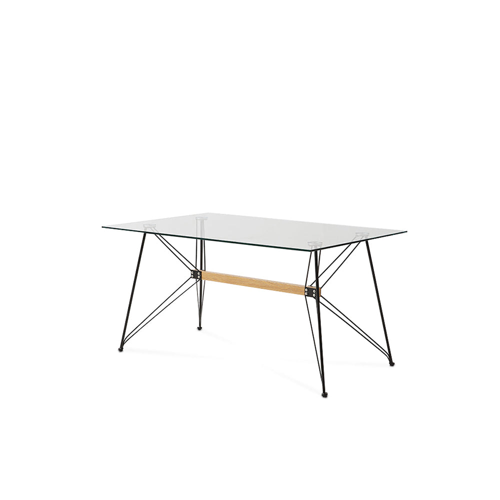 Mesa de comedor Macoba - Cristal Templado - Tugow