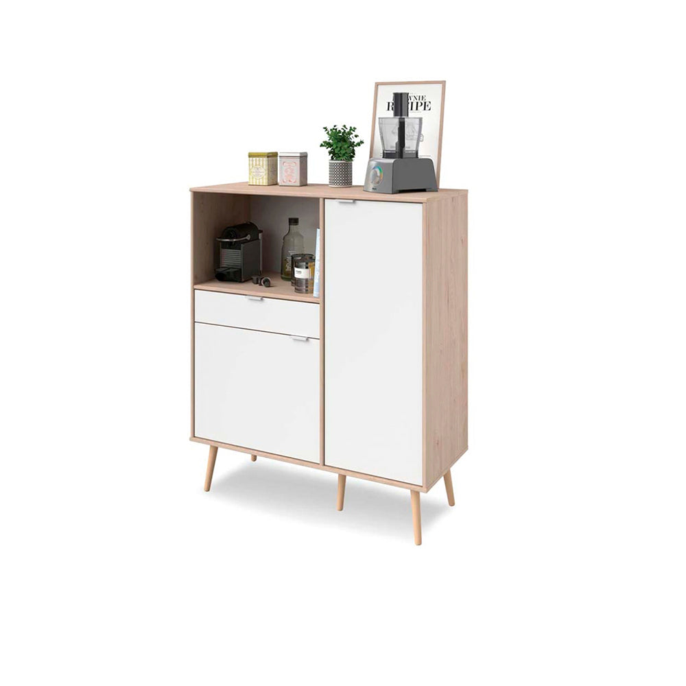 Alacena Masha - Color Madera y Blanco - Tugow