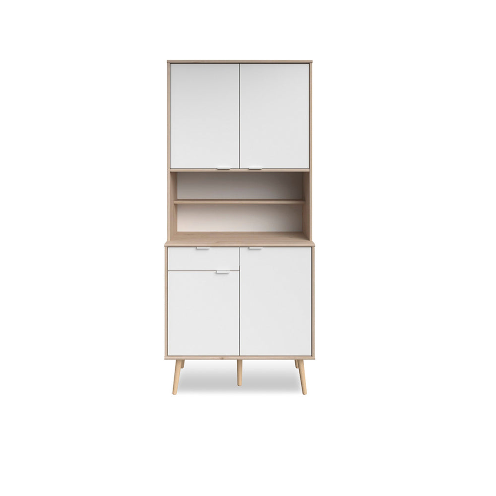 Alacena Masha - Color Madera y Blanco - Tugow