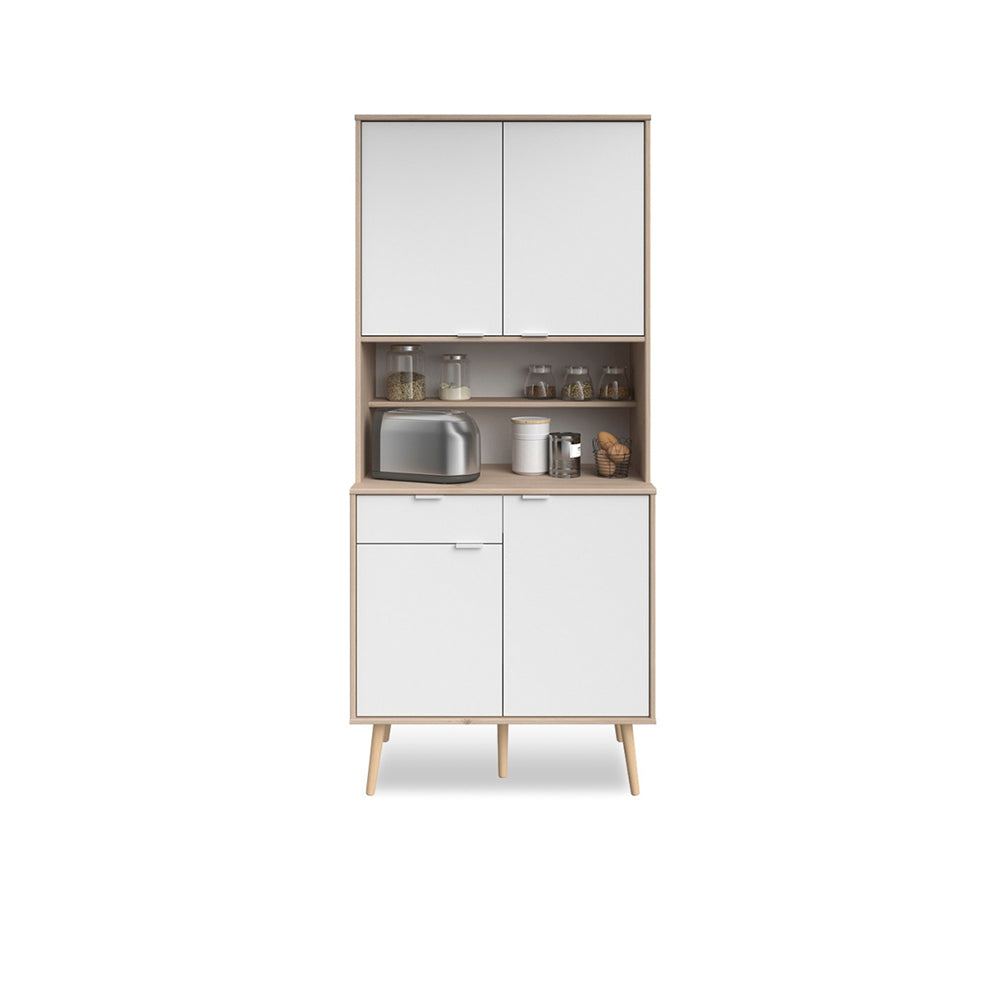 Alacena Masha - Color Madera y Blanco - Tugow