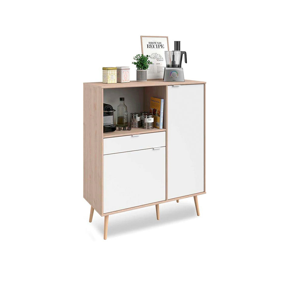 Alacena Masha - Color Madera y Blanco - Tugow