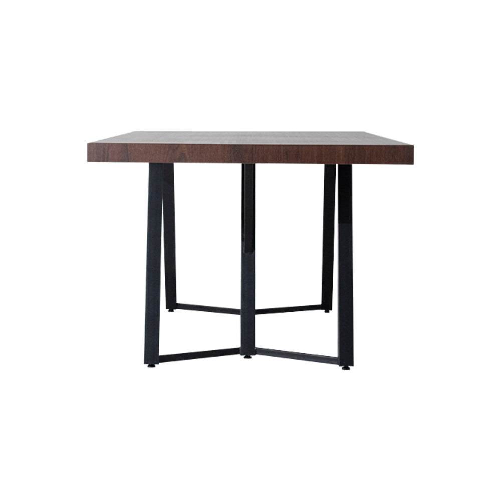 Mesa de comedor con 6 sillas - Nogal, negro y gris - Tugow