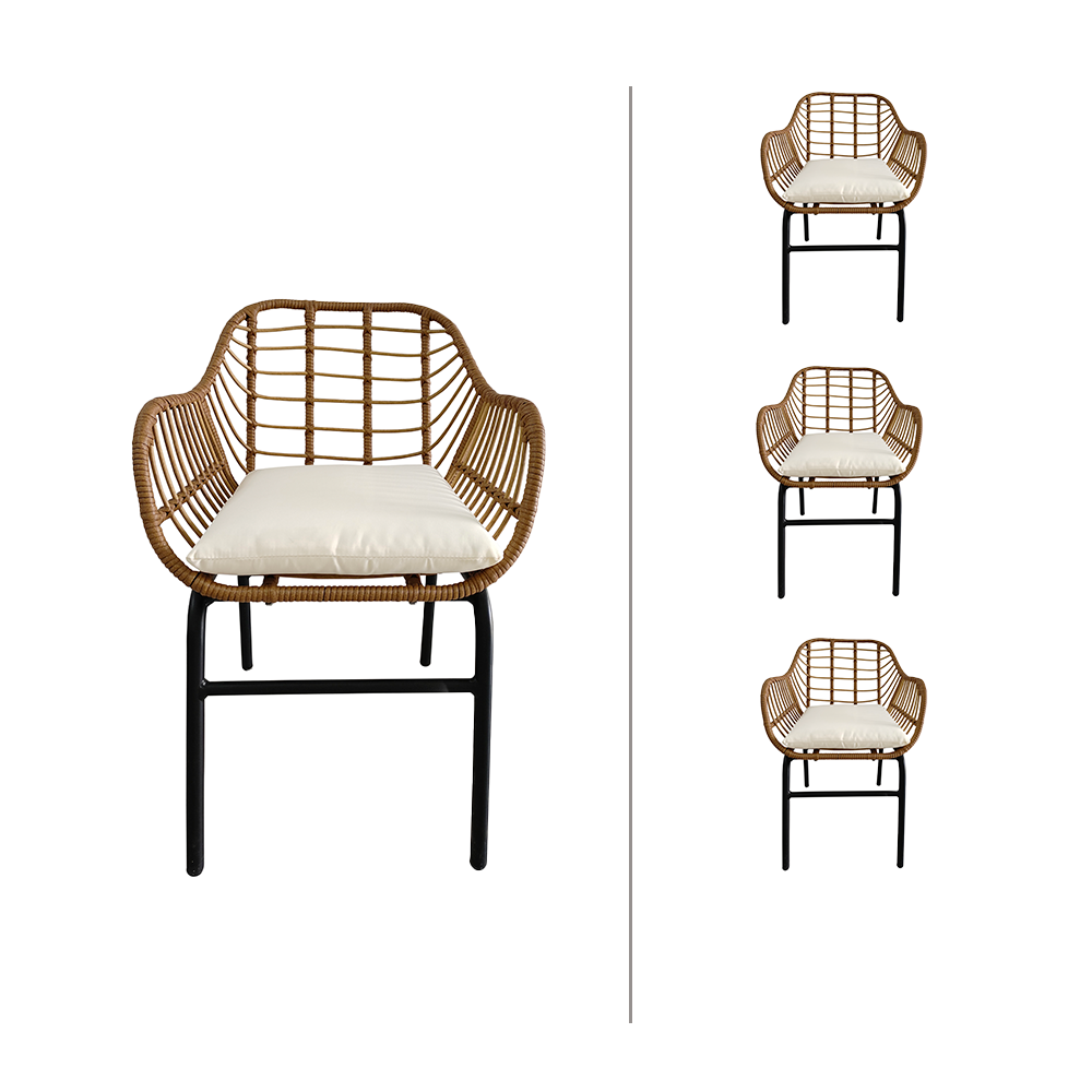 Set de 4 sillas de exterior Millor - Natural - Tugow
