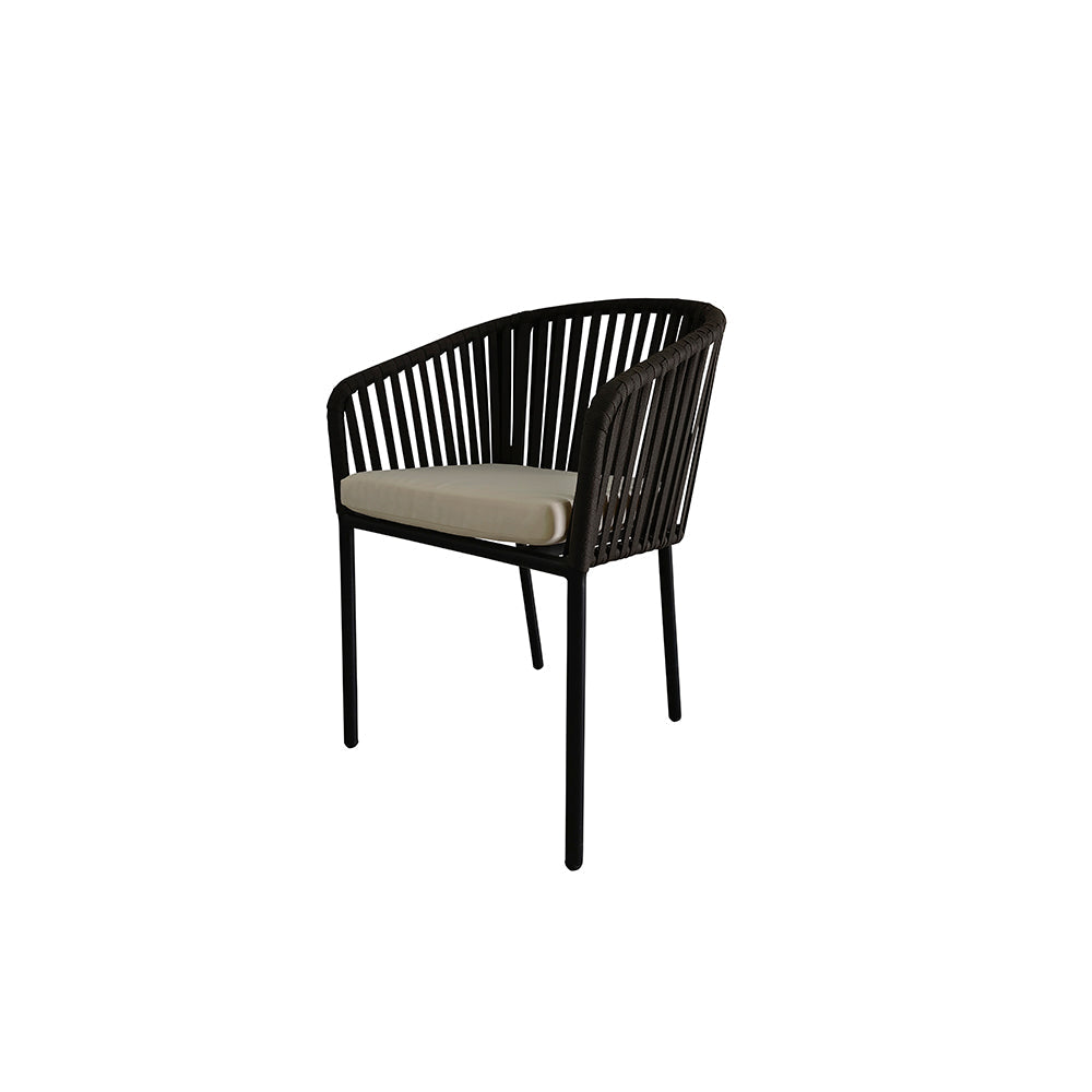Set de 4 sillas de exterior Mindelo - Negro - Tugow