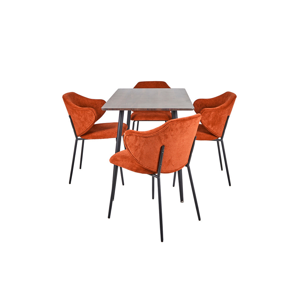 Mesa Miso con 4 Sillas Suanna Rojo - Tugow