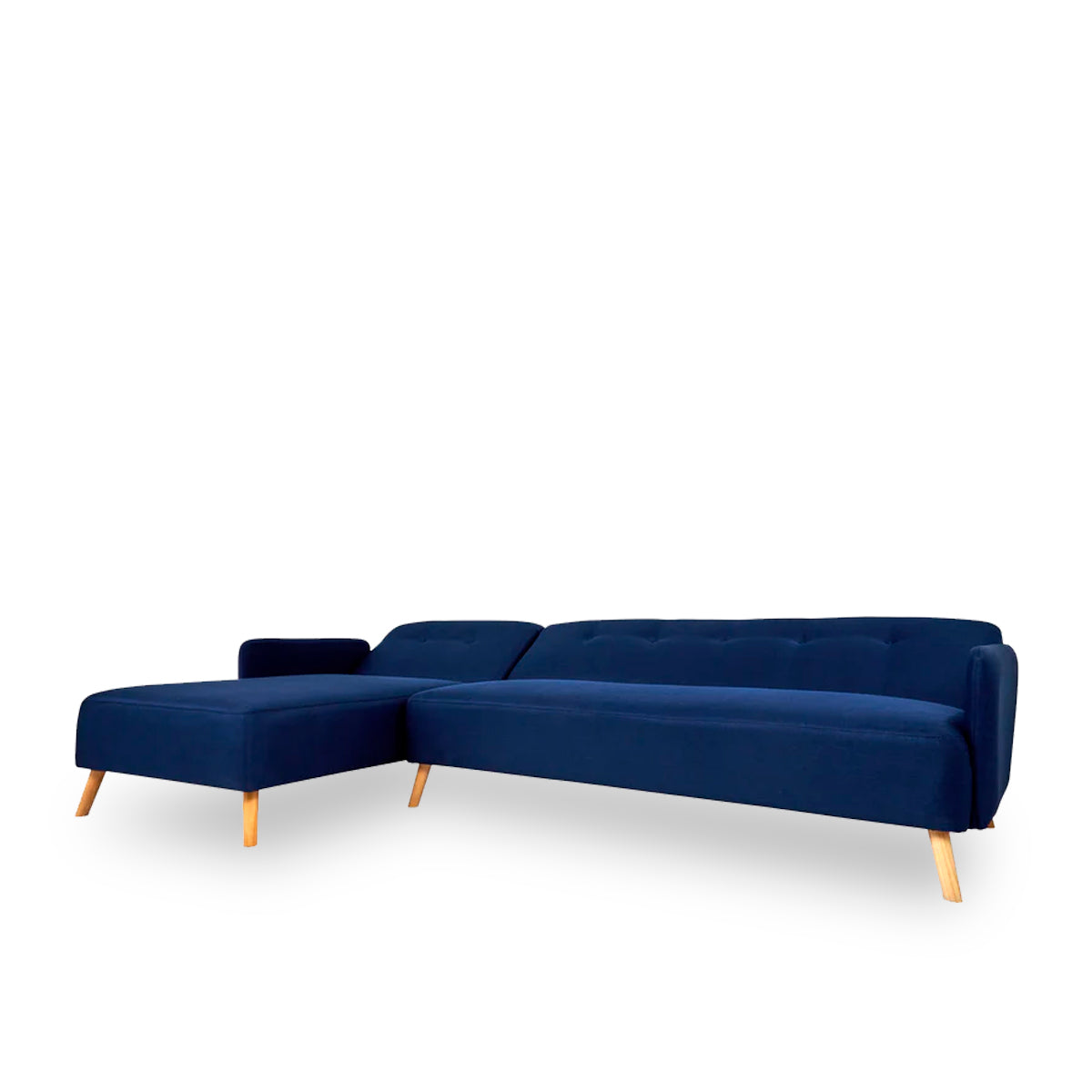 Sofá escuadra izquierda doble cama Monza - Azul - Tugow