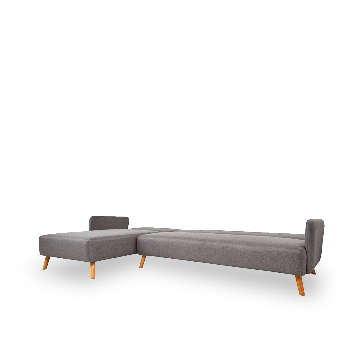 Sofá escuadra izquierda doble cama Monza - Gris - Tugow