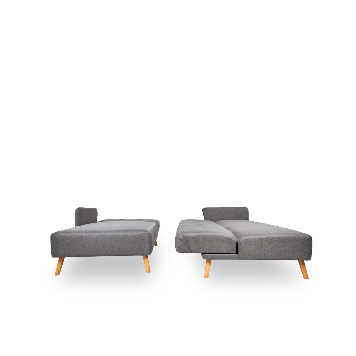 Sofá escuadra izquierda doble cama Monza - Gris - Tugow