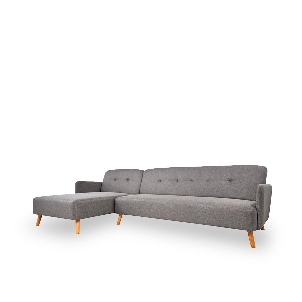 Sofá escuadra izquierda doble cama Monza - Gris - Tugow
