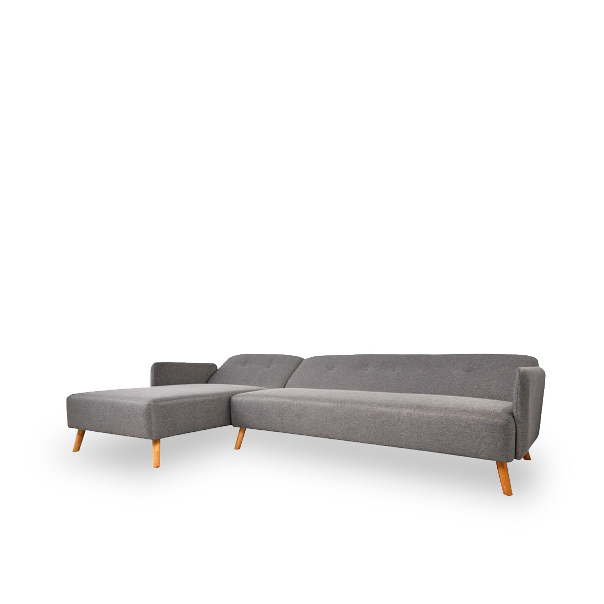 Sofá escuadra izquierda doble cama Monza - Gris - Tugow