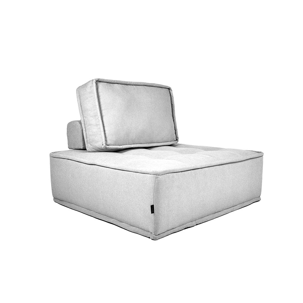 Sillón 1 Plaza Mood - Gris Plata