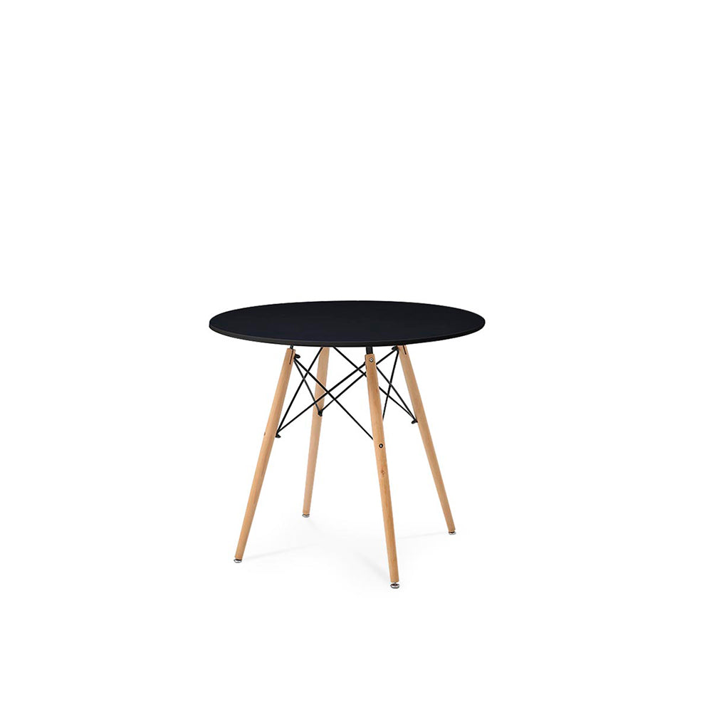 Comedor Munich con 4 sillas Helsinki - Negro y Blanco - Tugow