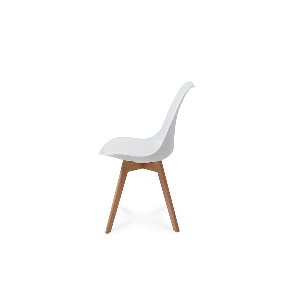 Comedor Munich con 4 sillas Helsinki - Negro y Blanco - Tugow