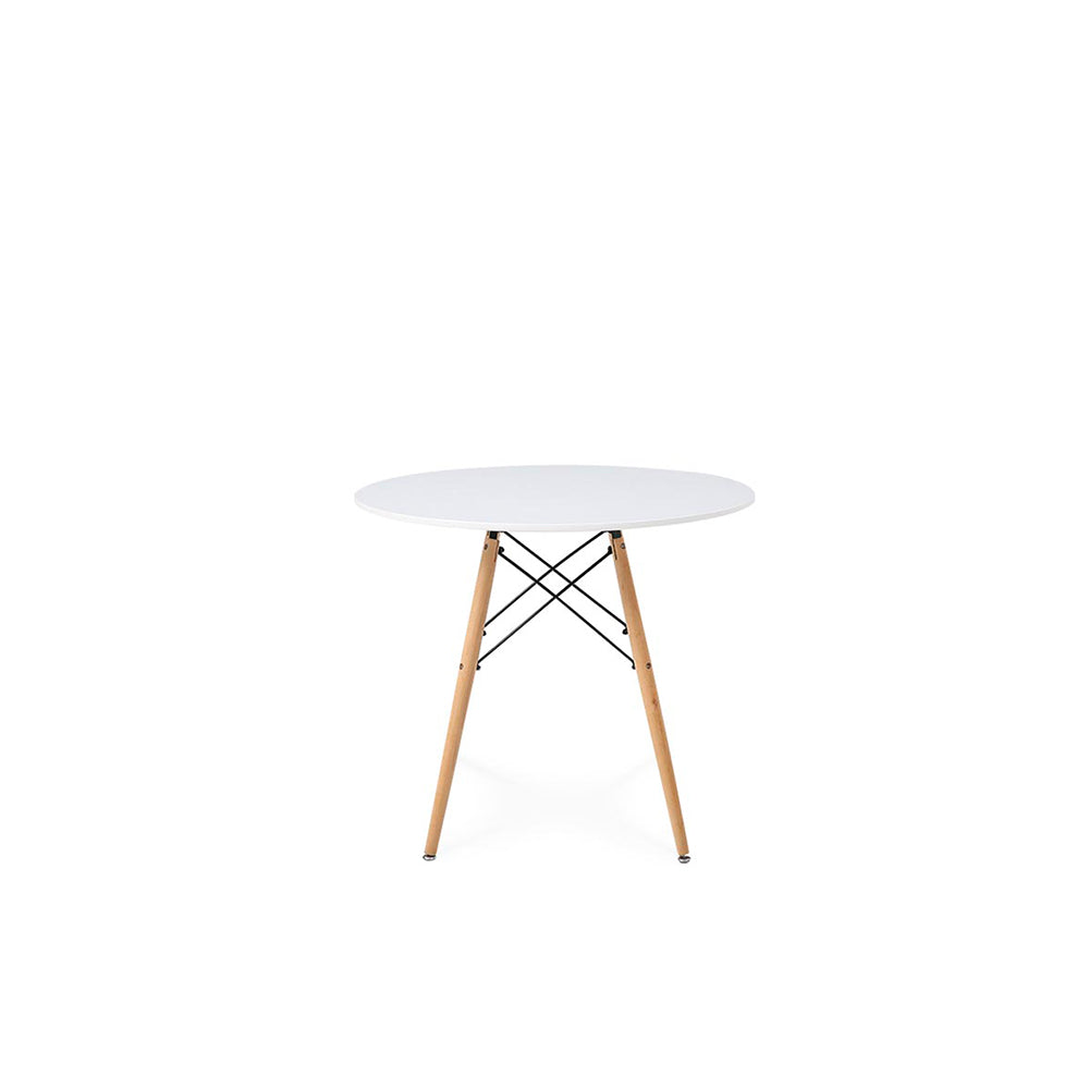 Comedor Munich con 4 sillas Oslo - Blanco y Amarillo - Tugow