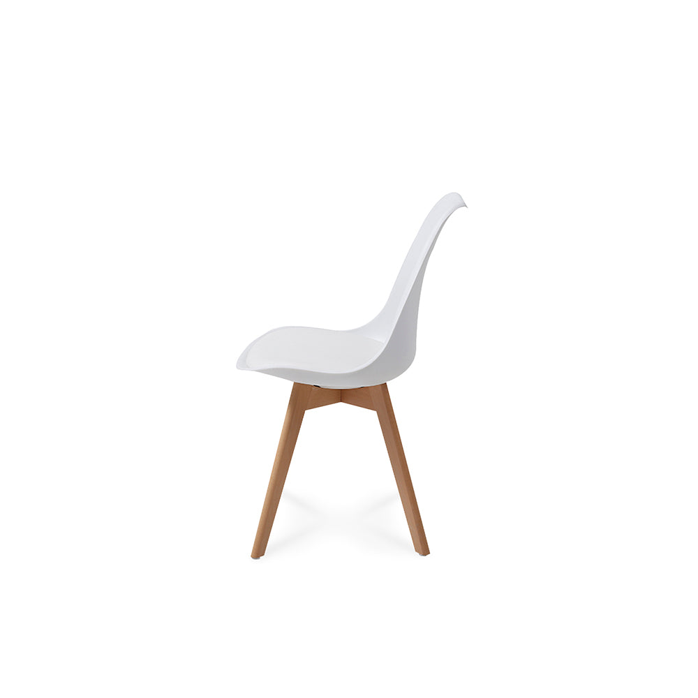Comedor Munich con 4 sillas Helsinki - Negro y Blanco - Tugow