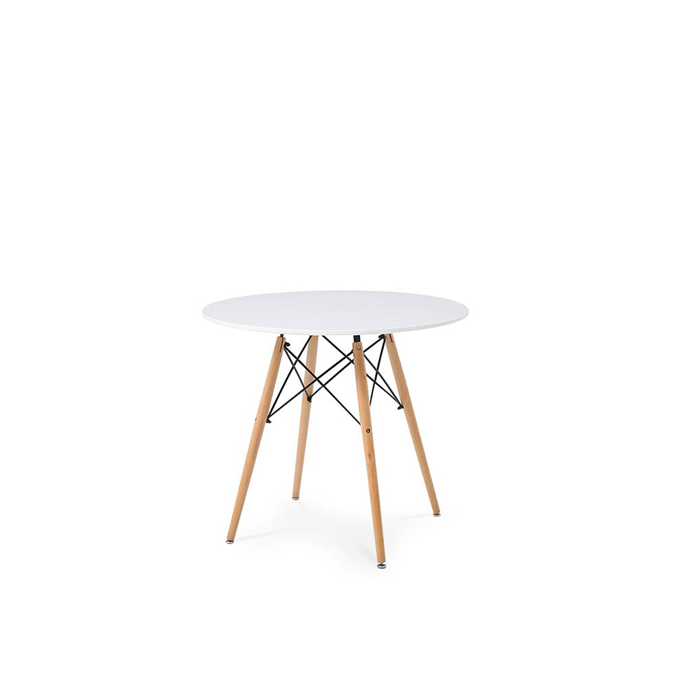 Comedor Munich con 4 sillas Oslo - Blanco y Amarillo - Tugow