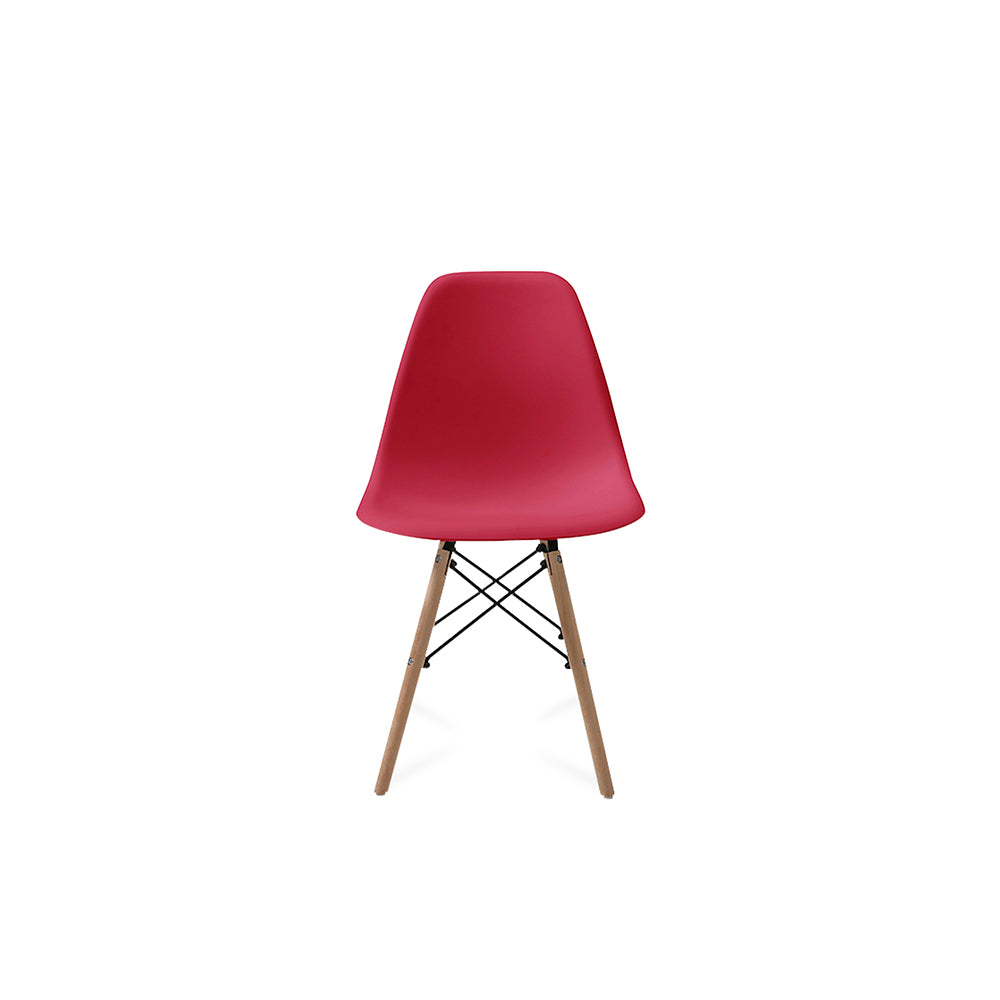 Comedor Munich con 4 sillas Oslo - Blanco y Rojo - Tugow