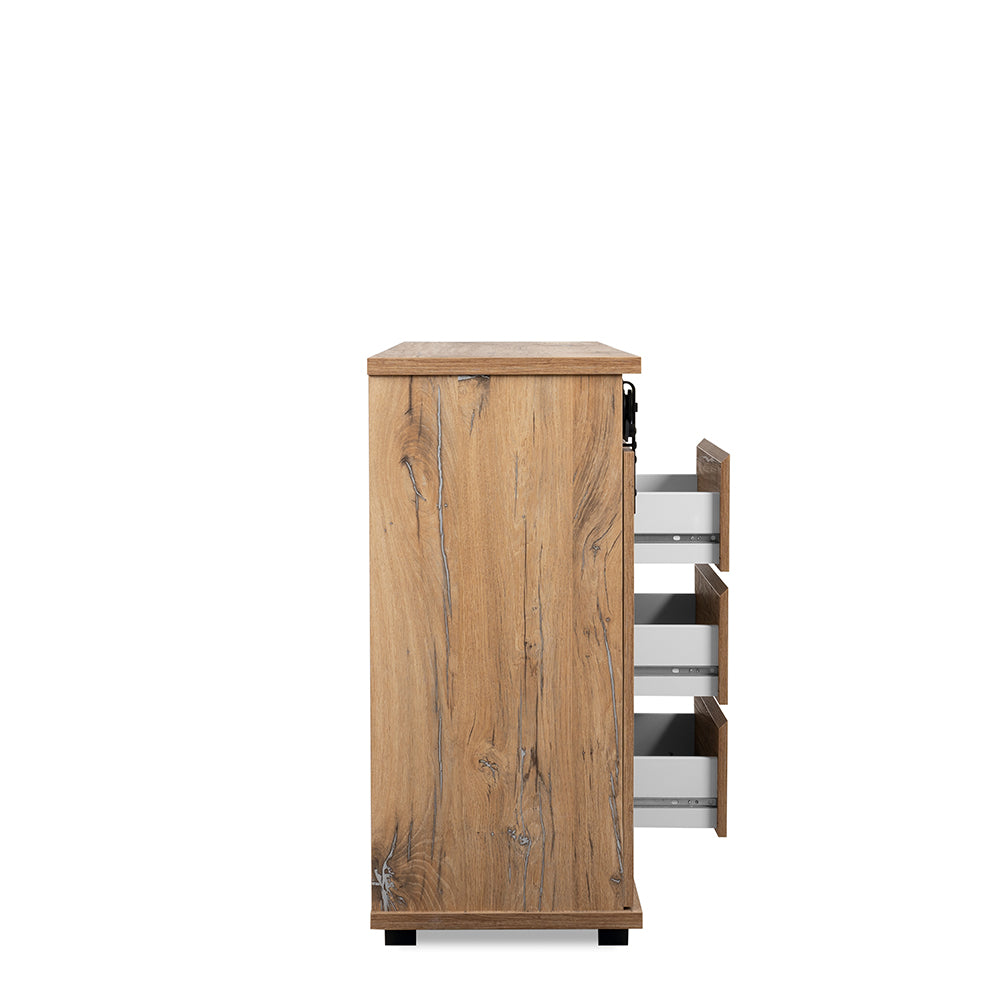 Bufetera Apfel - Color Madera y Negro - Tugow
