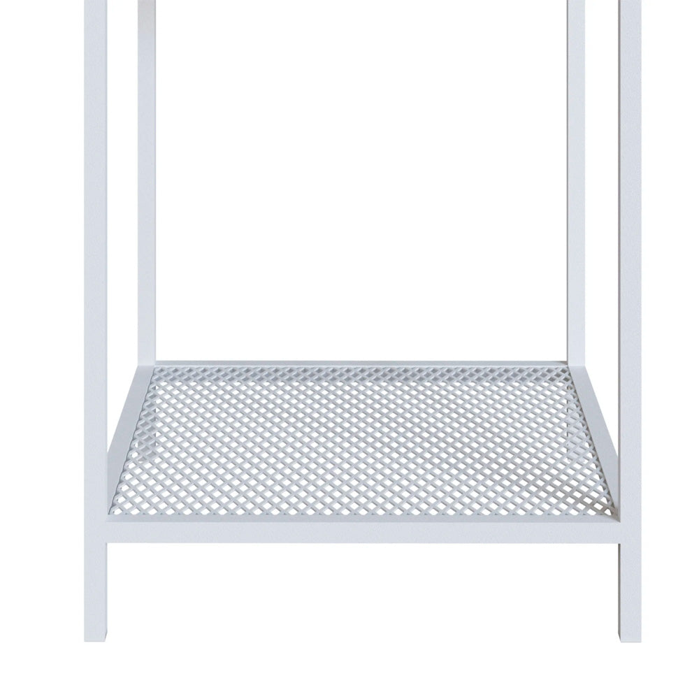 Mesa lateral Niran - Blanco y Color Madera - Tugow