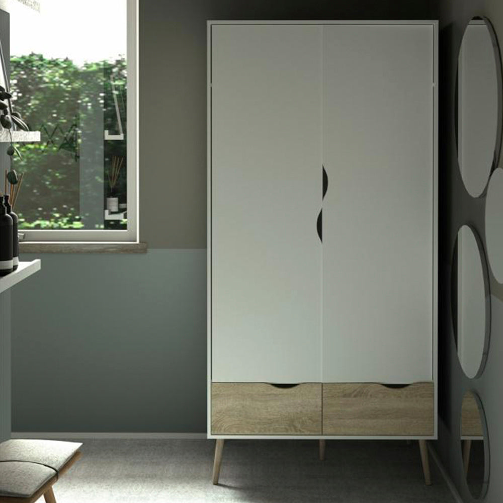 Armario Nordik - Color Madera y Blanco - Tugow