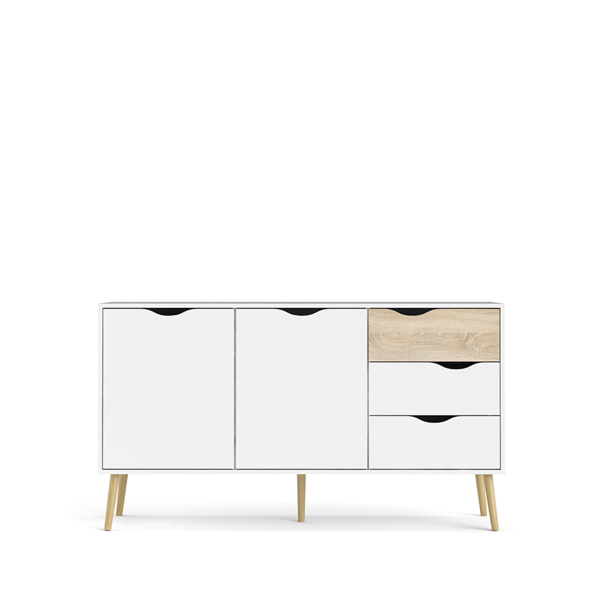 Credenza Nordik - Color Madera y Blanco - Tu Gow