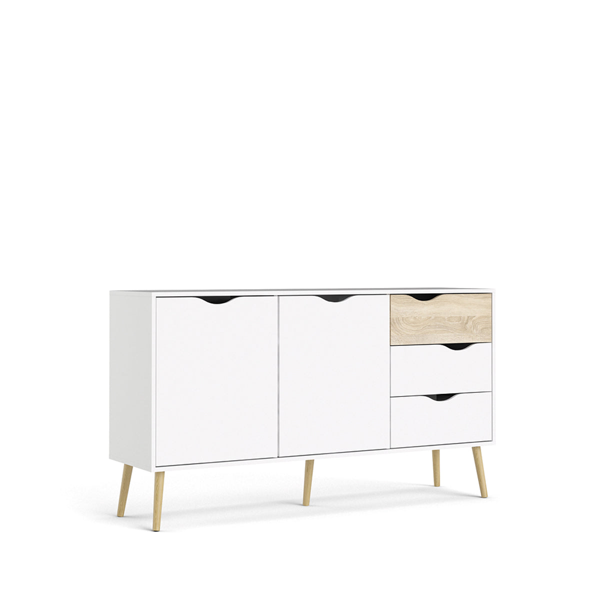 Credenza Nordik - Color Madera y Blanco - Tu Gow